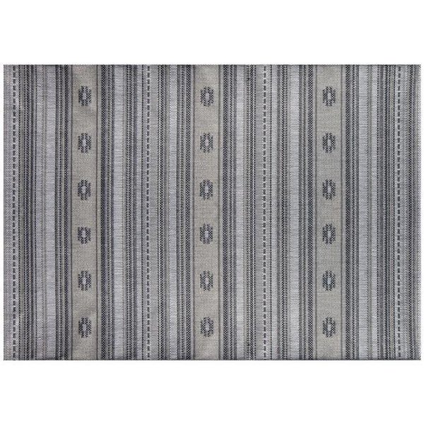 Simplyshade SimplyShade RS-581-932-35 5 ft. 3 in. x 7 ft. 4 in. Silverton-Slate Outdoor Rug RS-581-932-35